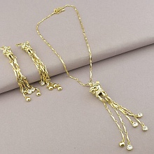 картинка Подвеска+Серьги 'Abella' Фианит 40 см от магазина Wolves