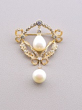 картинка Брошь Майорка Фианит (позолота 18к) от магазина Wolves