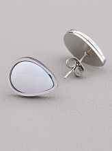 картинка Серьги Перламутр 15x10мм от магазина Wolves