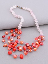 картинка Бусы Перламутр Розовый кварц 35 см от магазина Wolves