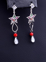 картинка Серьги 'XUPING' Фианит (родий) от магазина Wolves