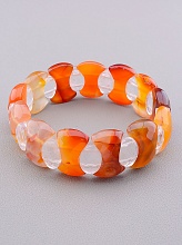 картинка Браслет Сердолик Горный хрусталь 20 см от магазина Wolves