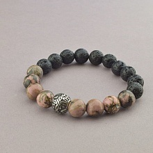 картинка Браслет 'SUNSTONES' Родонит Лава 18 см от магазина Wolves