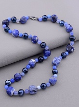 картинка Бусы Содалит Чешский хрусталь 45 см от магазина Wolves