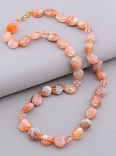 картинка Бусы 'SUNSTONES' Солнечный камень Чешский хрусталь 50 см от магазина Wolves