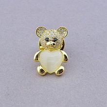 картинка Брошь 'XUPING' Фианит  (позолота 18к (лимонная)) от магазина Wolves