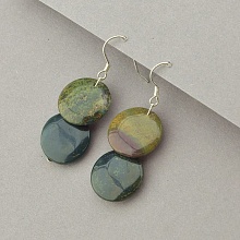 картинка Серьги 'SUNSTONES' Яшма Серебро(925) от магазина Wolves