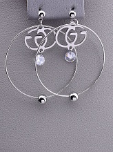 картинка Серьги 'Fashion' Сrystal (родий) от магазина Wolves