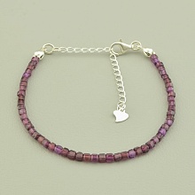 картинка Браслет 'SUNSTONES' Гранат Серебро(925) 15 см от магазина Wolves