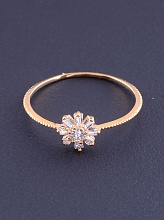 картинка Кольцо Фианит  (позолота 18к) от магазина Wolves