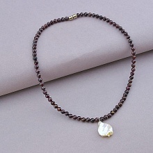 картинка Подвеска 'SUNSTONES' Гранат Жемчуг 37 5 см от магазина Wolves