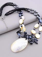 картинка Бусы Перламутр Агат Гематит 50 см от магазина Wolves