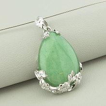 картинка Кулон Нефрит 40x25мм от магазина Wolves