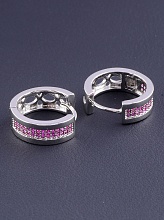 картинка Серьги 'XUPING' Фианит (родий) от магазина Wolves