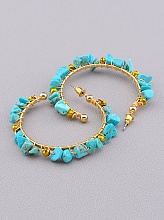 картинка Серьги 'Stainless Steel' Бирюза от магазина Wolves