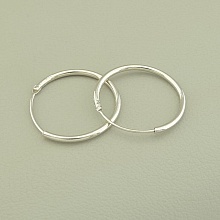 картинка Серьги  25х25мм (родий) от магазина Wolves