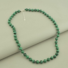 картинка Бусы 'SUNSTONES' Малахит Серебро(925) 49 см от магазина Wolves