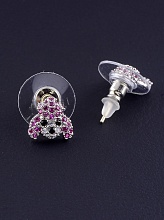 картинка Серьги 'FJ' Фианит (родий) от магазина Wolves