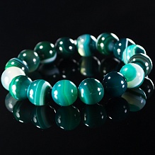 картинка Элитный Браслет Агат (зелёный) на резинке от магазина Wolves