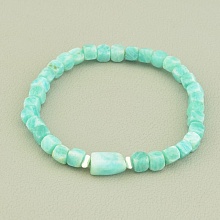 картинка Браслет 'SUNSTONES' Амазонит Серебро(925) 17 см от магазина Wolves