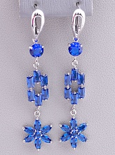 картинка Серьги 'FJ' Фианит (родий) от магазина Wolves