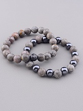 картинка Браслет 'SUNSTONES' Яшма Гематит 20 см от магазина Wolves