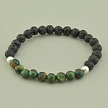 картинка Браслет 'SUNSTONES' Лава Яшма 16 см от магазина Wolves