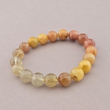 картинка Браслет 'SUNSTONES' Яшма Фантомный кварц 18 см от магазина Wolves