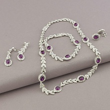 картинка Набор(4предмета) 'Winniana' Фианит 40 см (родий) от магазина Wolves