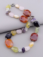 картинка Бусы Нефрит Цитрин Самоцветы 47 см от магазина Wolves