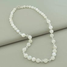 картинка Бусы 'SUNSTONES' Лунный камень Чешский хрусталь 52 см от магазина Wolves