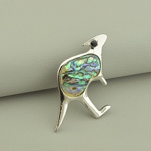 картинка Брошь из бижутерного сплава с галиотисом от магазина Wolves