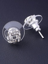 картинка Серьги Фианит 'Saiya' (родий) от магазина Wolves