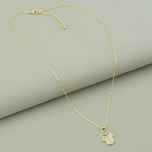 картинка Подвеска 'Saiya' Фианит 40 см (позолота 18к (лимонная)) от магазина Wolves