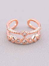 картинка Кольцо 'FJ' Сrystal Бижутерный сплав от магазина Wolves