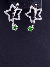 картинка Серьги 'XUPING' Фианит (родий) от магазина Wolves