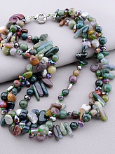 картинка Бусы Яшма Чешский хрусталь 50 см от магазина Wolves