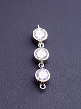 картинка Коннектор Серебро(925) 27x6мм от магазина Wolves