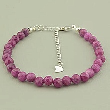 картинка Браслет 'SUNSTONES' Рубин Серебро(925) 17 см от магазина Wolves