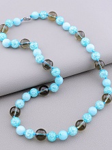 картинка Бусы 'SUNSTONES' Агат Раухтопаз Кварц 55 см от магазина Wolves