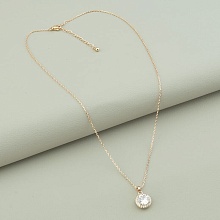 картинка Подвеска 'Saiya' Фианит 41 см (позолота 18к (розовая)) от магазина Wolves