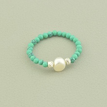 картинка Кольцо 'SUNSTONES' Жемчуг Серебро(925) от магазина Wolves