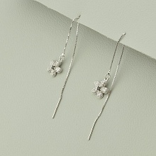 картинка Серьги 'Saiya' Фианит (родий) от магазина Wolves