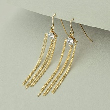 картинка Серьги 'XUPING' Фианит (позолота 18к) от магазина Wolves