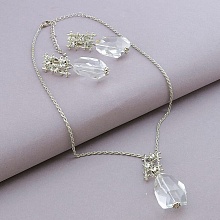 картинка Подвеска+Серьги Горный хрусталь Сrystal 42 см от магазина Wolves