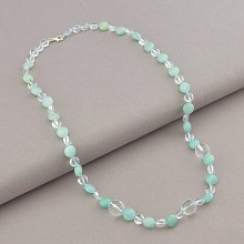 картинка Бусы 'SUNSTONES' Амазонит Горный хрусталь Горный хрусталь 47 см от магазина Wolves