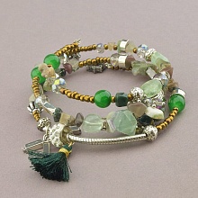 картинка Браслет 'FJ' Самоцветы Бижутерный сплав 60 см от магазина Wolves