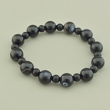 картинка Браслет 'SUNSTONES' Агат Шунгит 17 см от магазина Wolves