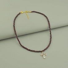 картинка Подвеска 'SUNSTONES' Гранат Фианит 38 см от магазина Wolves