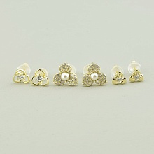 картинка Серьги 'Saiya' Фианит (позолота 18к (лимонная)) от магазина Wolves